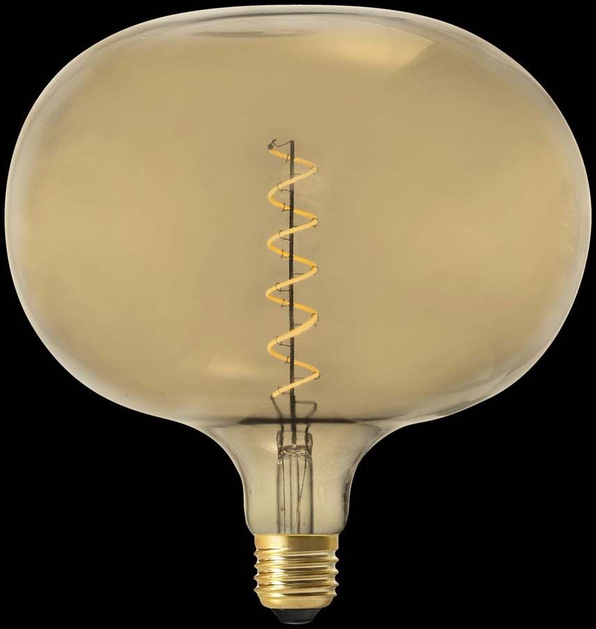 Ampoule bulle led spirale ambré 22.5 cm