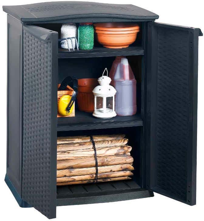 Armoire basse en résine 250l