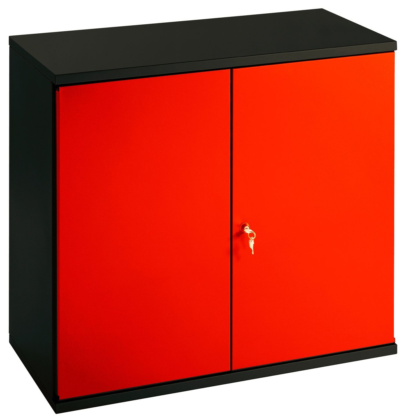 Armoire métallique rouge et noir brico (hauteur 105 cm)