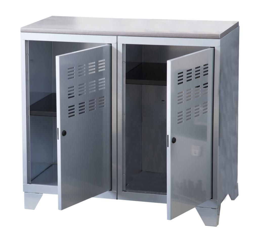 Armoire de rangement métal 2 portes (alu)