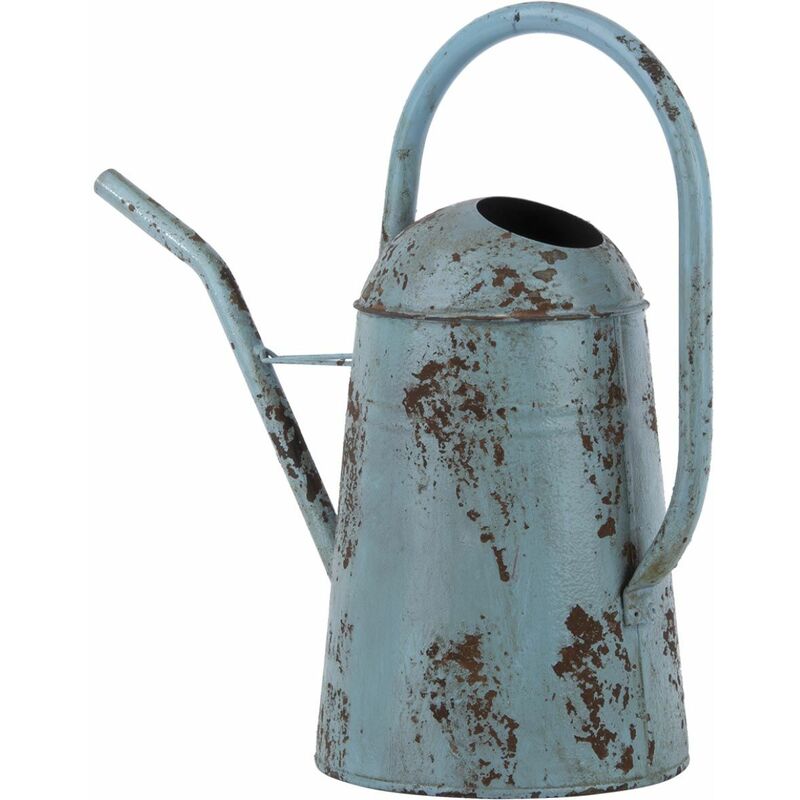 Arrosoir vintage en acier galvanisé (vert d