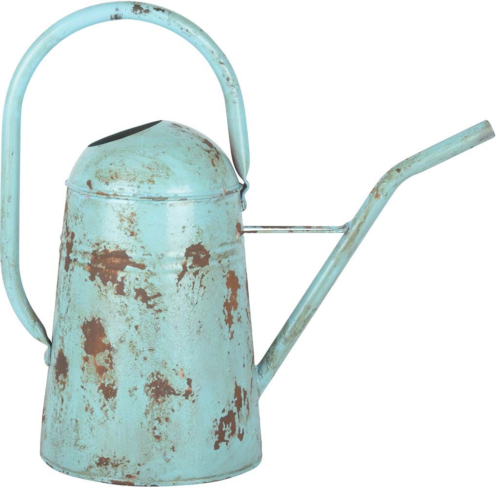 Arrosoir vintage en acier galvanisé (bleu)