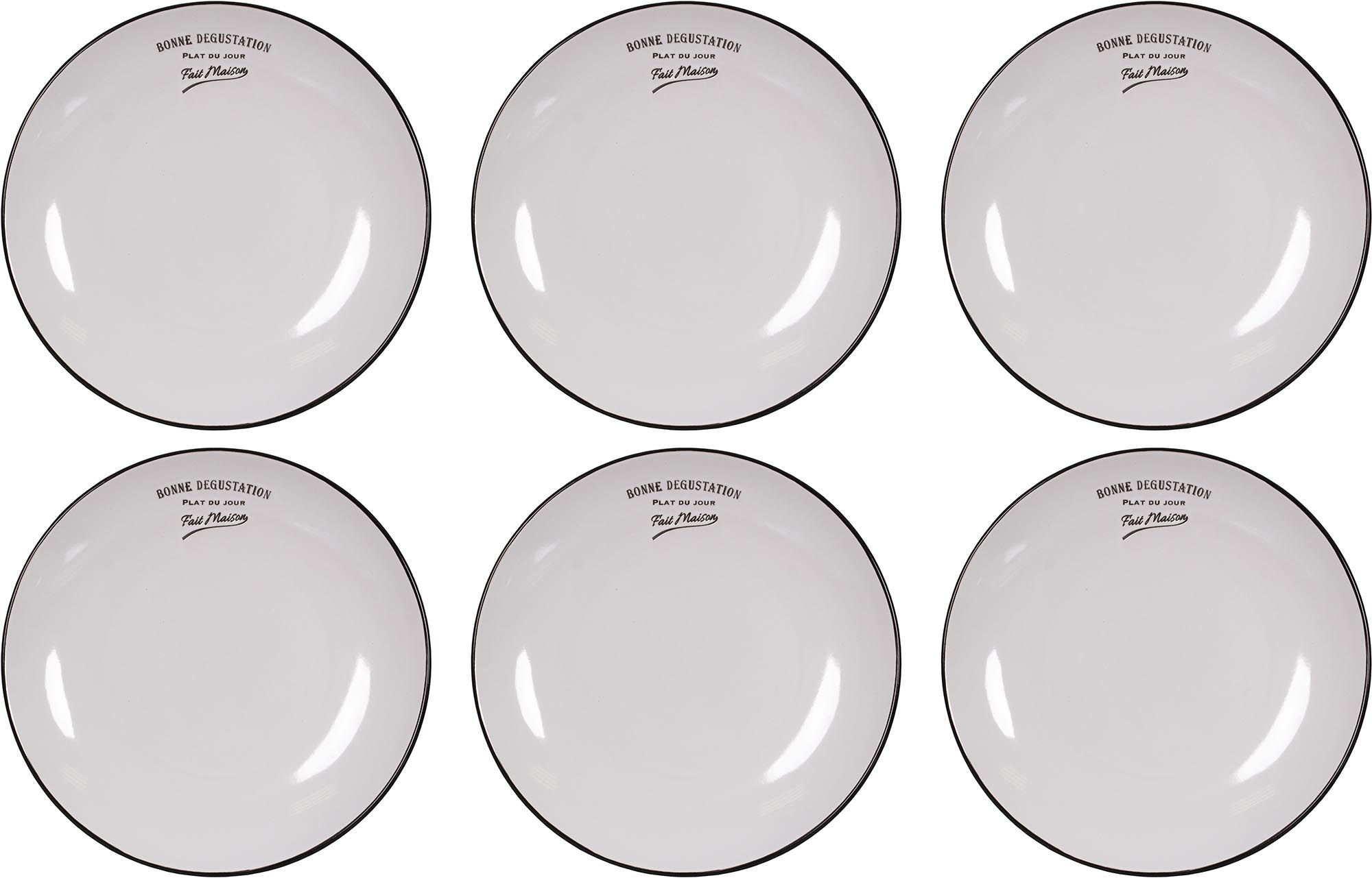 Lot De 6 Assiettes Plates Navaris En Grès – 27 Cm, Pour 6 Personnes, Neuves
