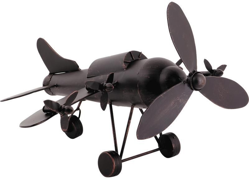 Avion ancien en métal 54x54x31cm Avion Ancien En Metal 54X54X31Cm F 433