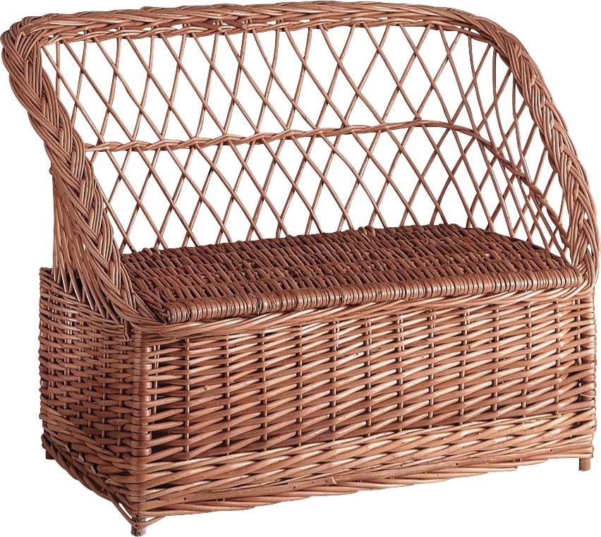 Banquette coffre osier pour enfant