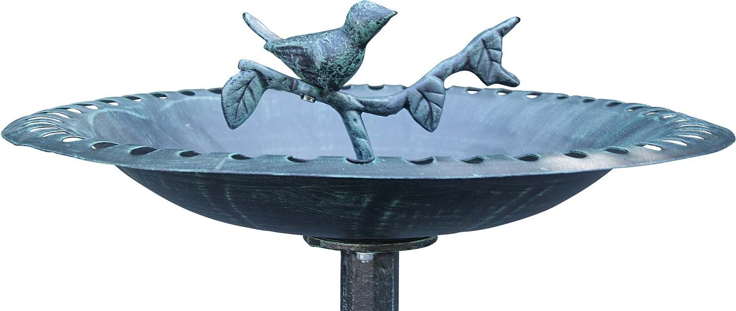 Bassin à oiseaux sur pied en fonte tournesol