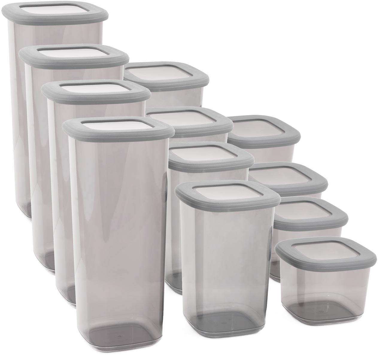 Boîte de conservation en plastique transparent et anthracite box (12 ...