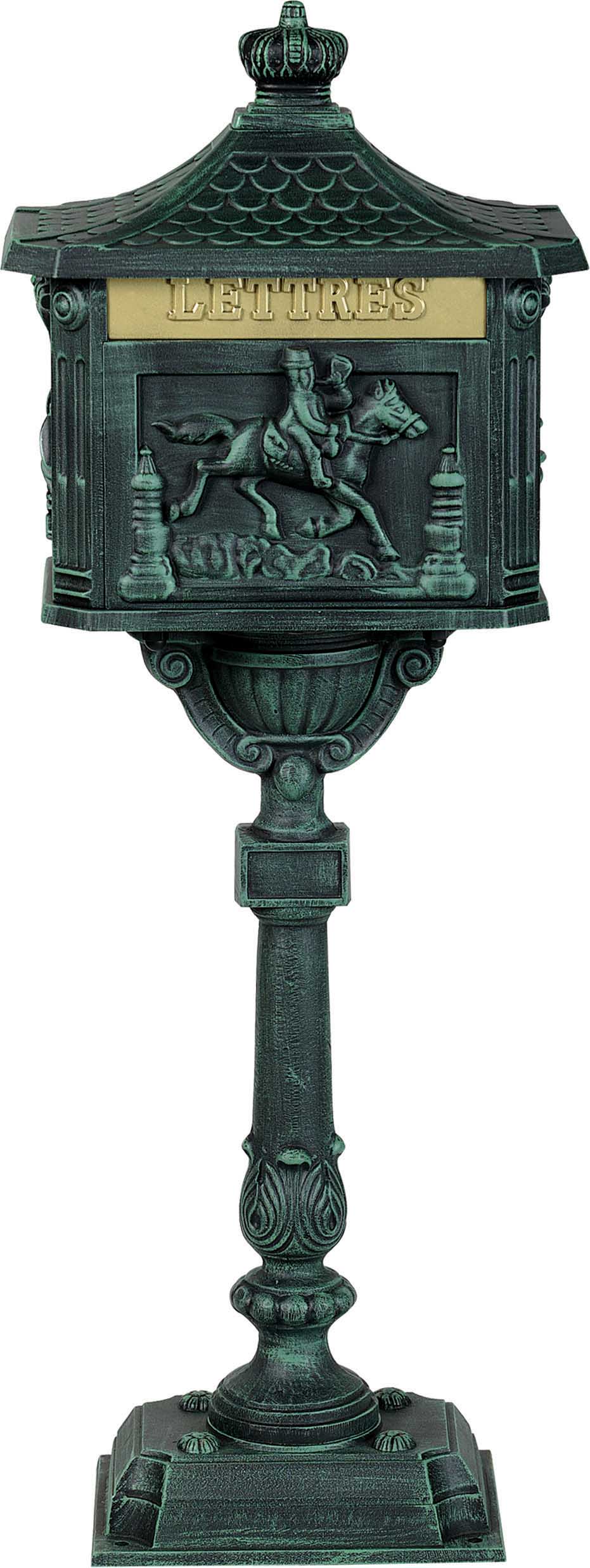 boite aux lettres sur pied design vert boite aux lettres sur pied design vert