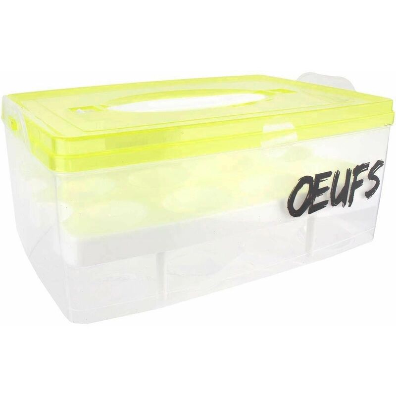 Lot De 2 Boîtes à Œufs 12 Places – Plastique PP Rose & Gris, Couvercle, Empilable Pour Frigo & Camping