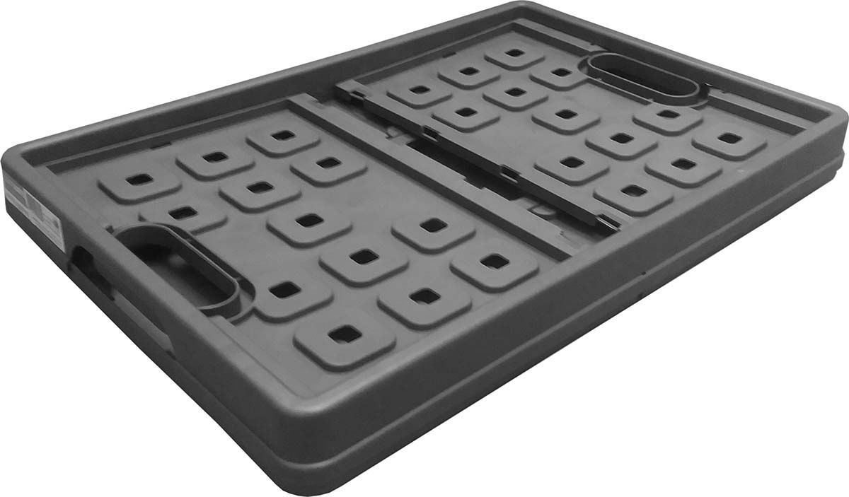 Coffre pliante XXL - 60 litres - Anthracite - 59 x 40 cm - Boîte pliante universelle - Aspect bois - Charge maximale : 50 kg - Pliante - Rangement - Panier à linge - Grand recyclable