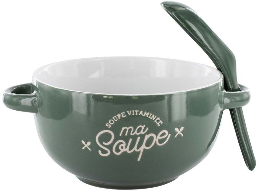 Bols à soupe xl avec cuillère 45 cl (lot de 3)