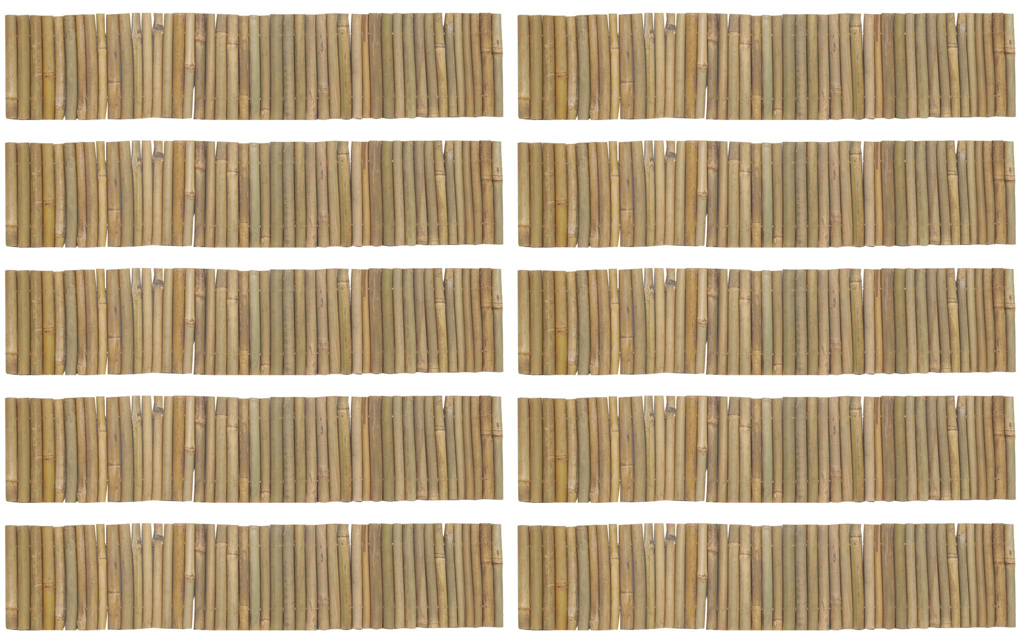 Bordure en bambou naturel (lot de 10)