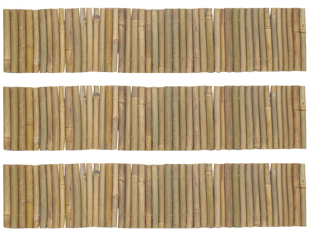 Bordure en bambou naturel (lot de 3)