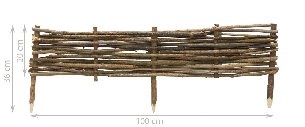 Bordure en noisetier