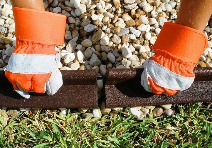 Bordure caoutchouc recyclé