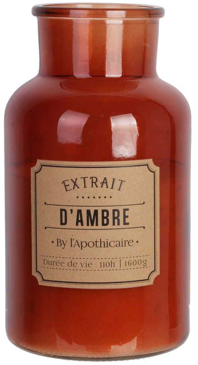 Bougie Parfumée Ambre Intense 180g - Cire De Soja 100% Végétale, Fabriquée En Provence, Fragrance Boisée Et Sensuelle