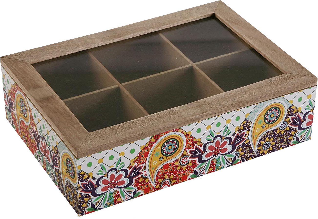 Boîte à thé en bois giardino