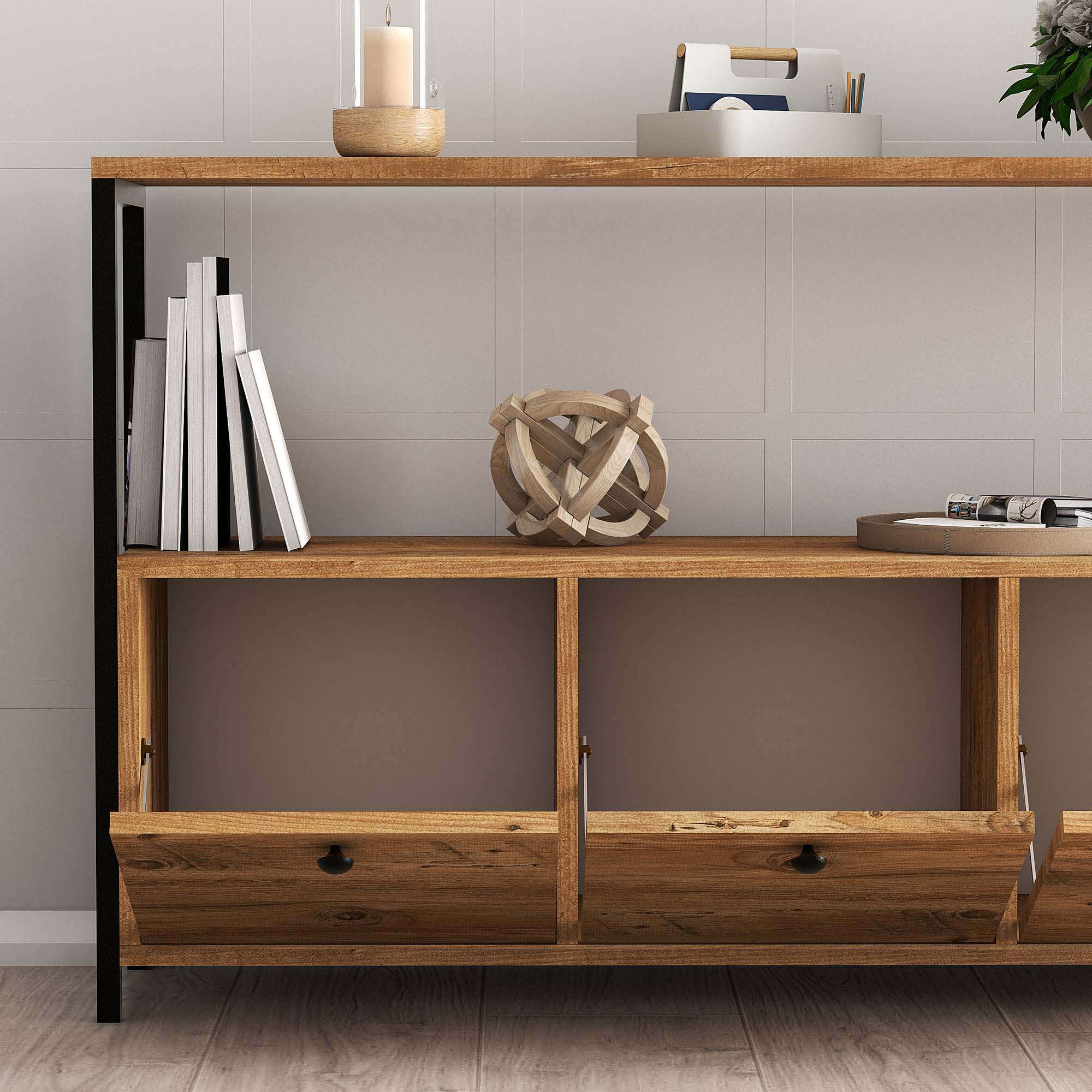 Kesper Piastra Buffet, Legno, Nero, 15 cm (i2B