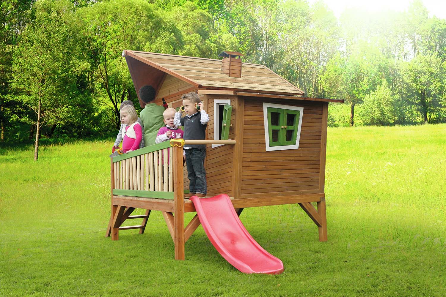 Cabane de jardin sur pilotis pour enfant emma