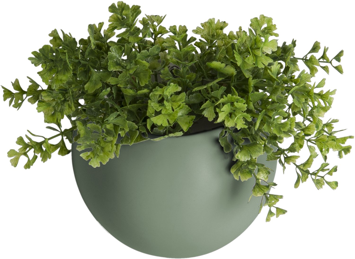 Cache pot mural en céramique globe (vert)