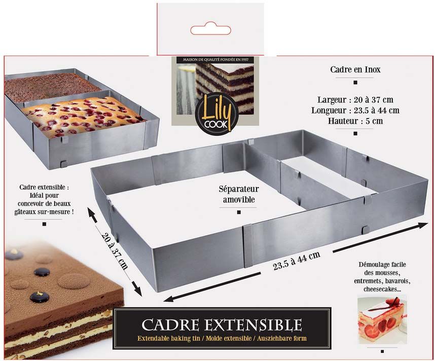 Cadre patisserie et cuisine avec séparateur amovible