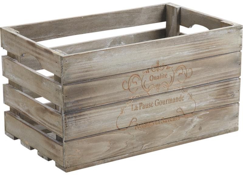 Caisse en bois pause gourmande