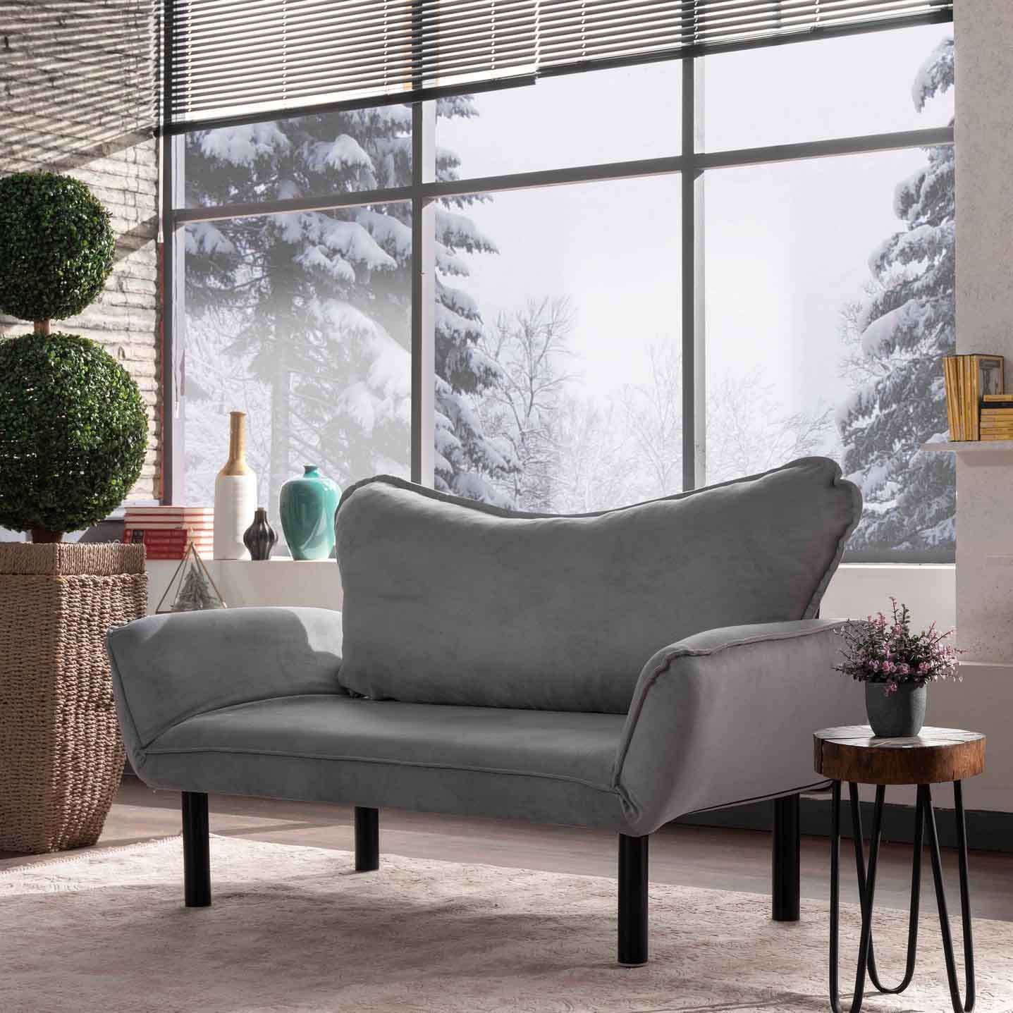 Canapé 2 Places En Tissu Beige - Longueur 180 Cm, Profondeur 88 Cm - Coussins Déhoussables - Occasion
