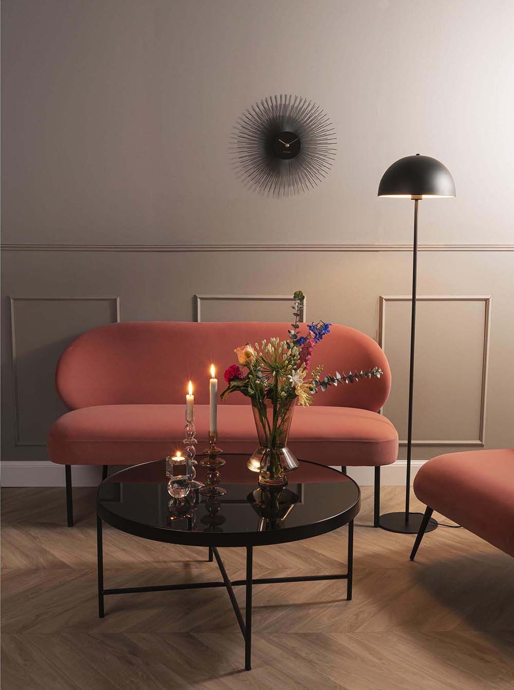 canape-moderne-velours-rose-pas-cher