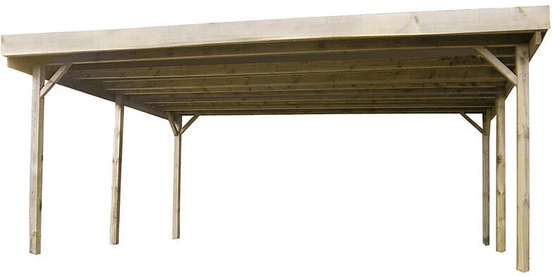 Carport double en bois basic (6 x 5 m)