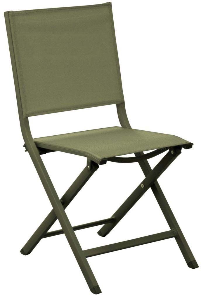 Chaises jardin pliantes en aluminium thema (lot de 2) (vert)