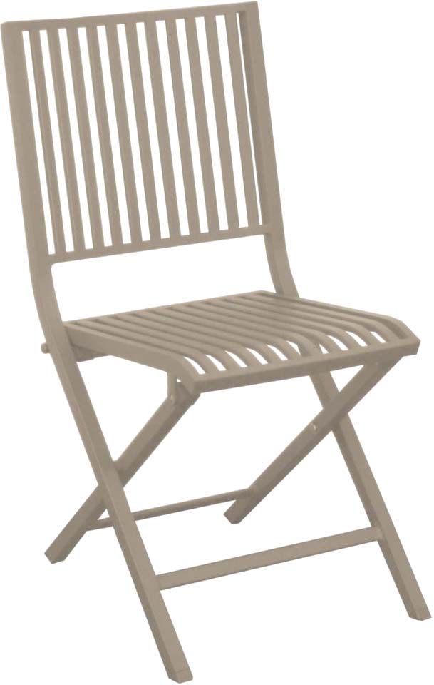 Chaises pliantes de jardin en aluminium cayo (lot de 2) (crème)