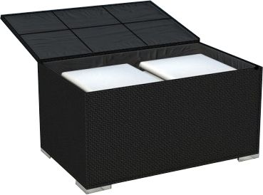 Coffre de jardin résine tressée noire Coffre de jardin résine tressée noire