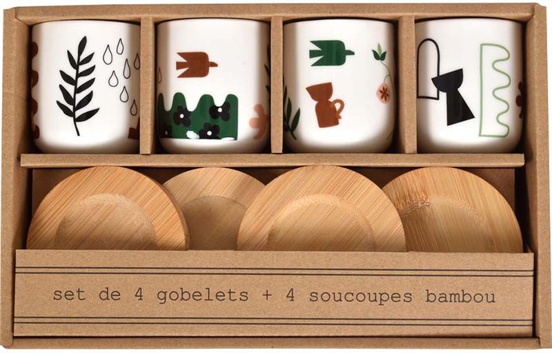 DECOMELODY 6 Pièces Mugs Garçon Fille Inox Avec Poignée Tasses