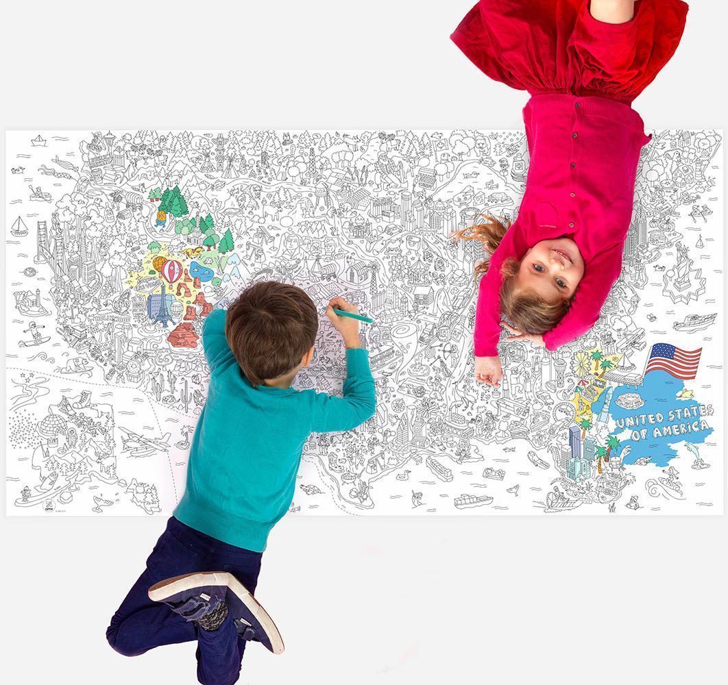 Coloriage xxl usa 180x100 cm (usa)