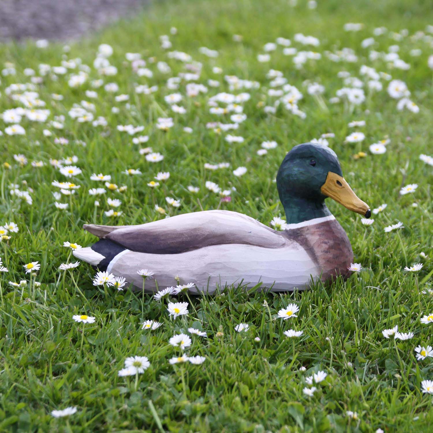 Figurine Canard Primitif Main Canard En Bois Peint à La Main