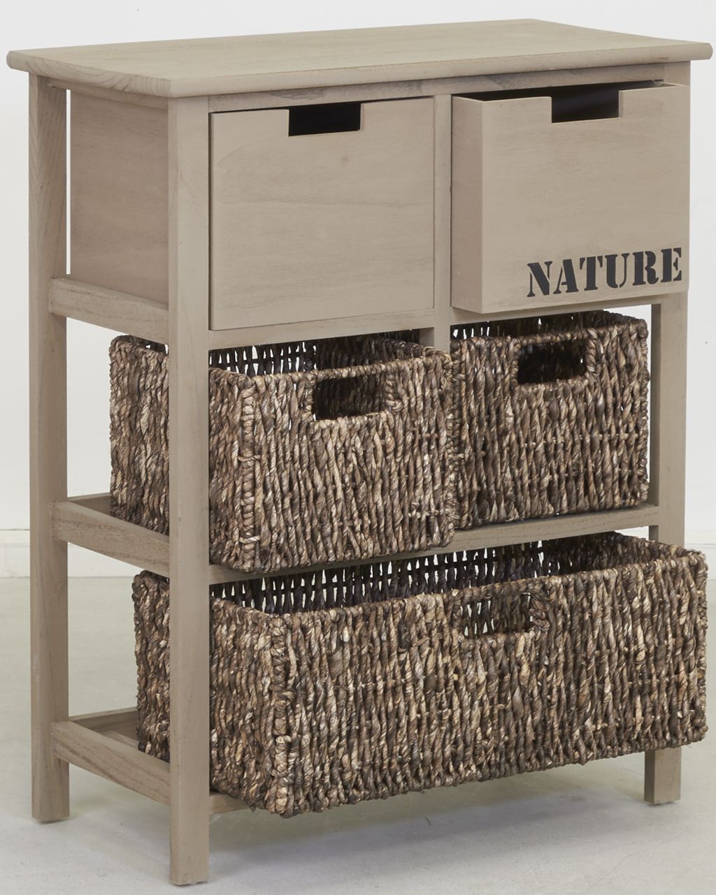 Commode en bois et maïs 