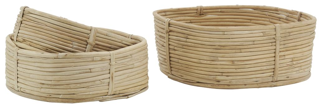 Corbeilles à Pain Rondes En Rotin Tressé, Porte-clés, Empilables, Pour