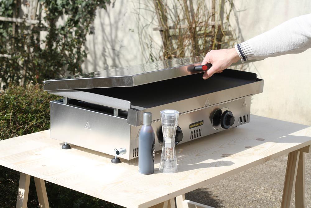 Couvercle plancha mainho 90 cm en inox (taille 2)