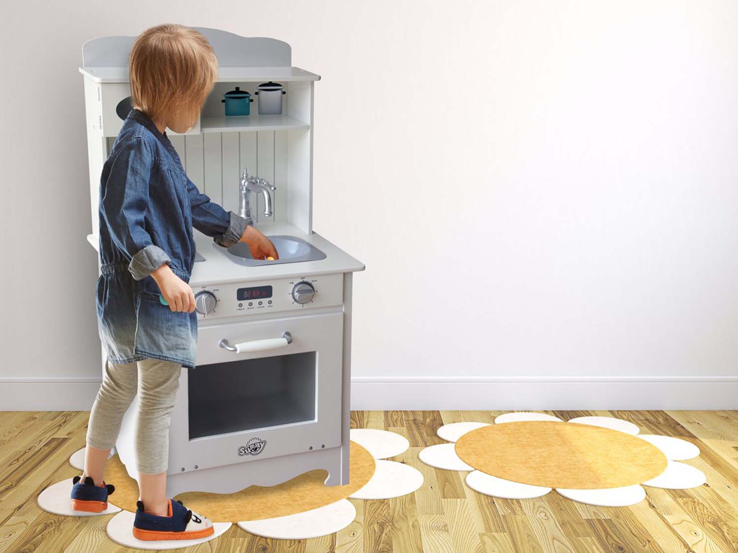 Cuisine enfant en bois country