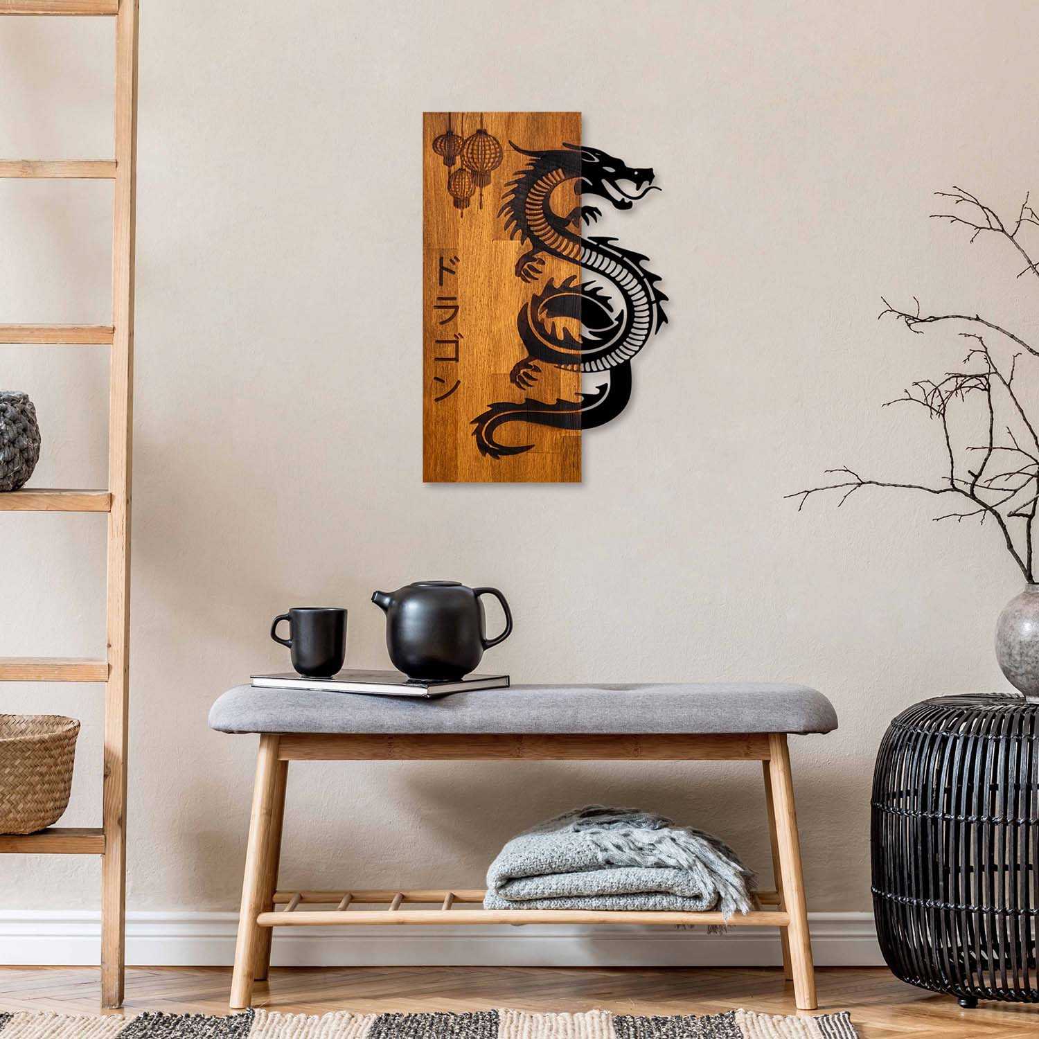 Tableau Décor Mural Bois - Van De Camping Vintage - 48x18 Cm - NEUF