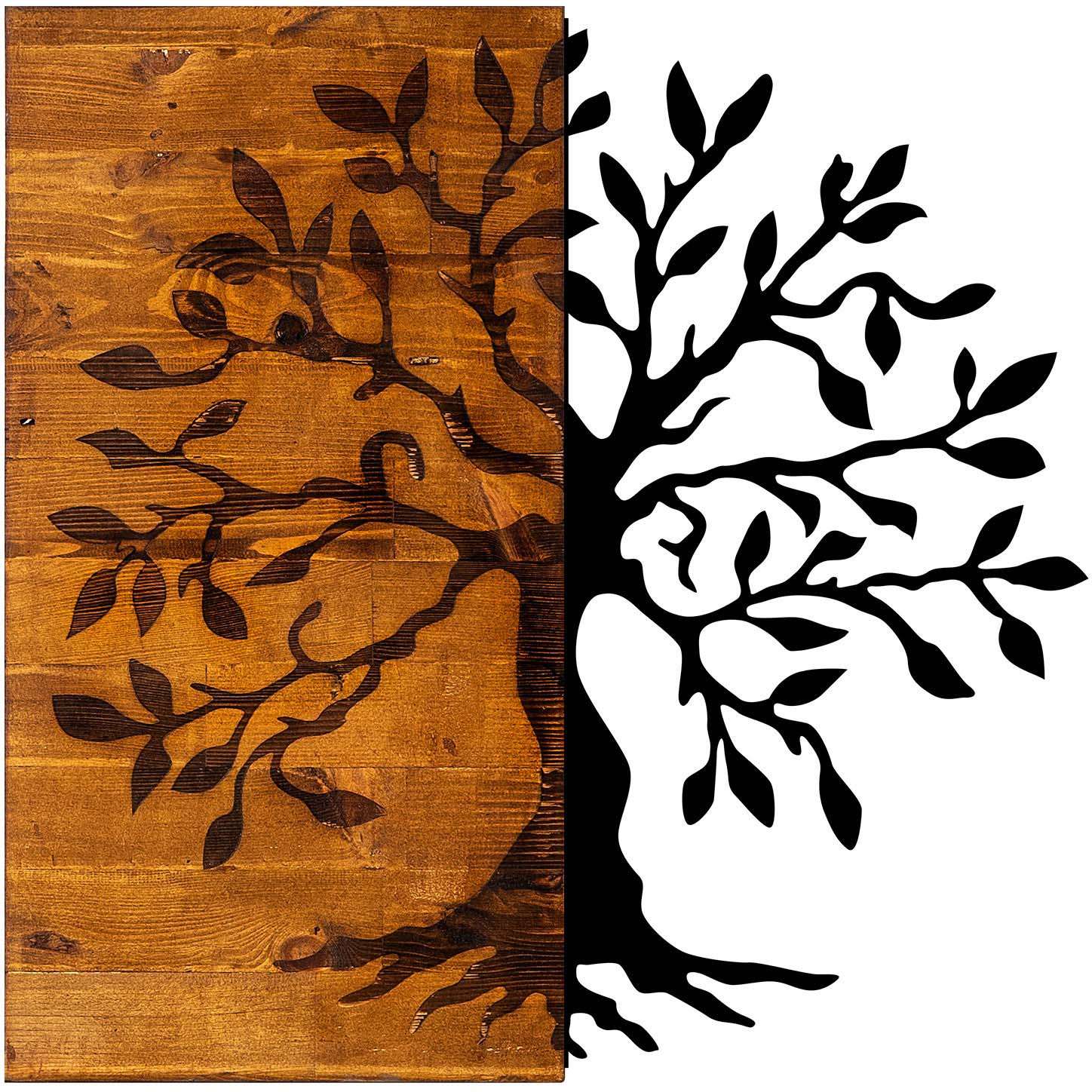Décoration murale arbre de vie Décoration murale en bois Décoration en bois Arbre  de vie Arbre en bois Décoration d'intérieur Peinture sur une décoration  murale en bois -  France