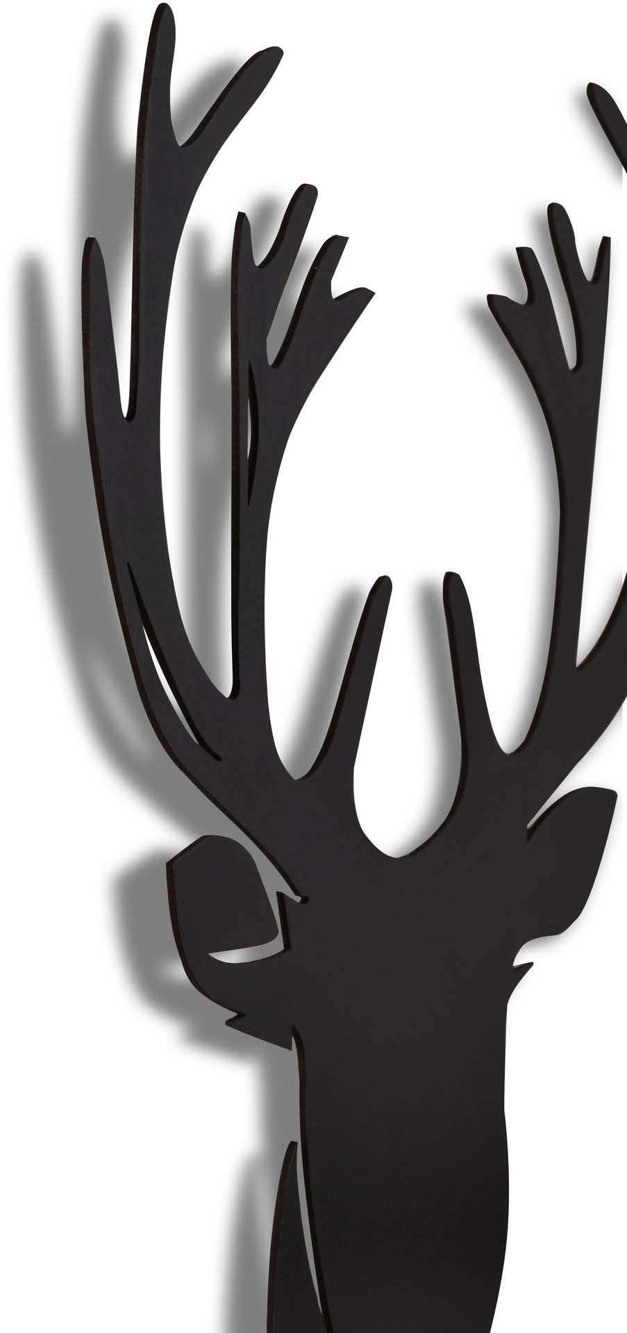 Décoration Murale En Métal Motif Famille De Cerfs – Découpe Laser, Acier 1,5 Mm – Pour Intérieur Et Extérieur