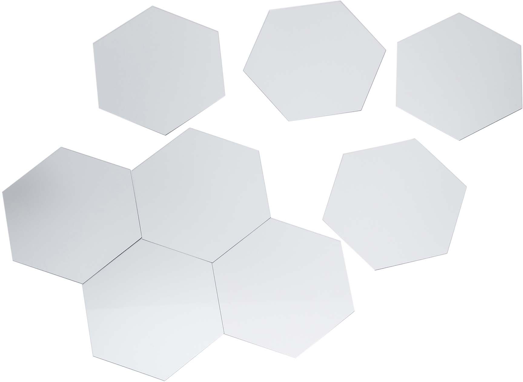 Décoration murale miroir à coller palette (hexagone)