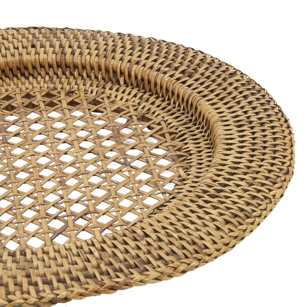 Dessous d'assiette en rotin et cannage (lot de 6