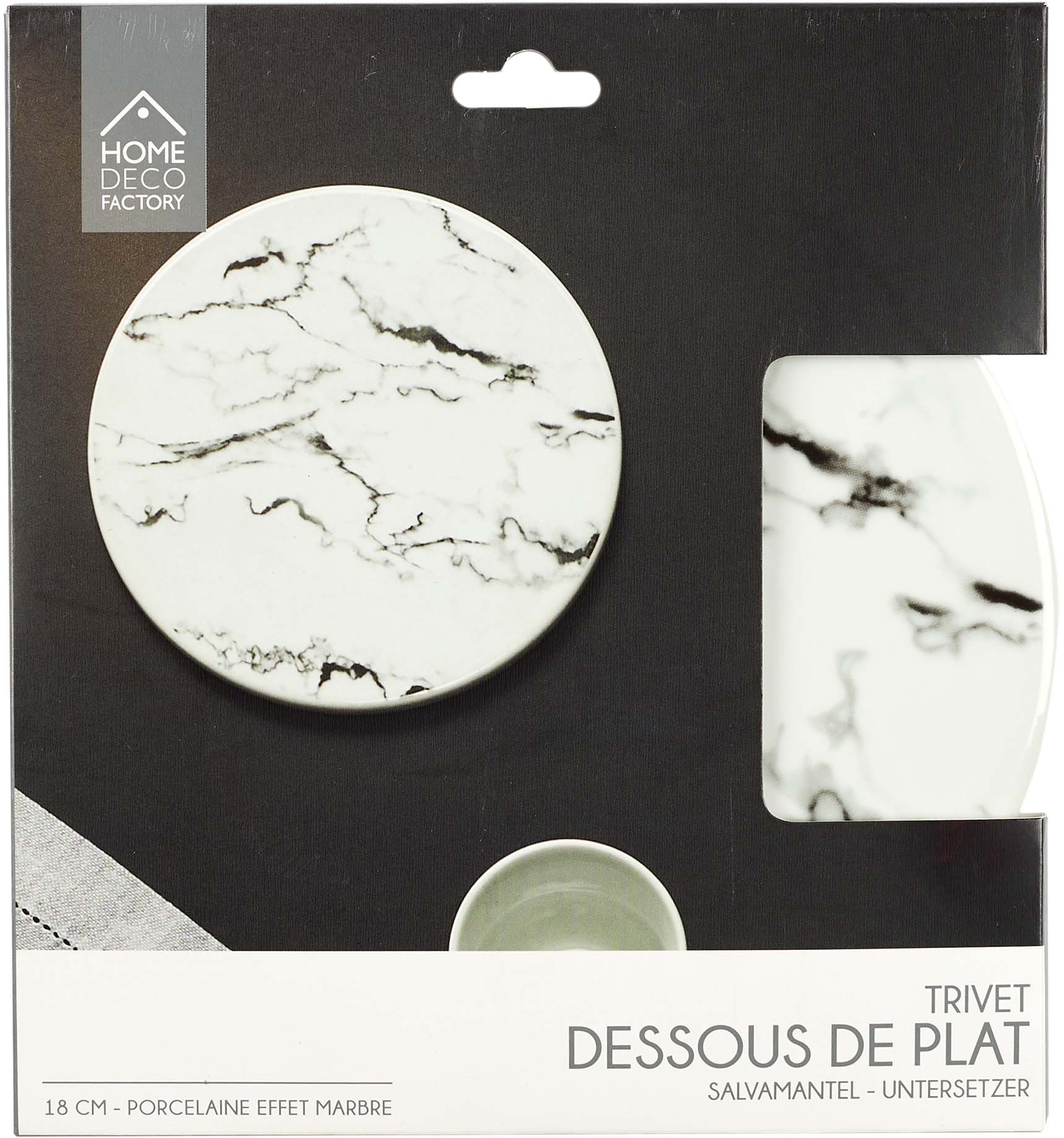 Dessous de plat Centaure laiton en marbre noir