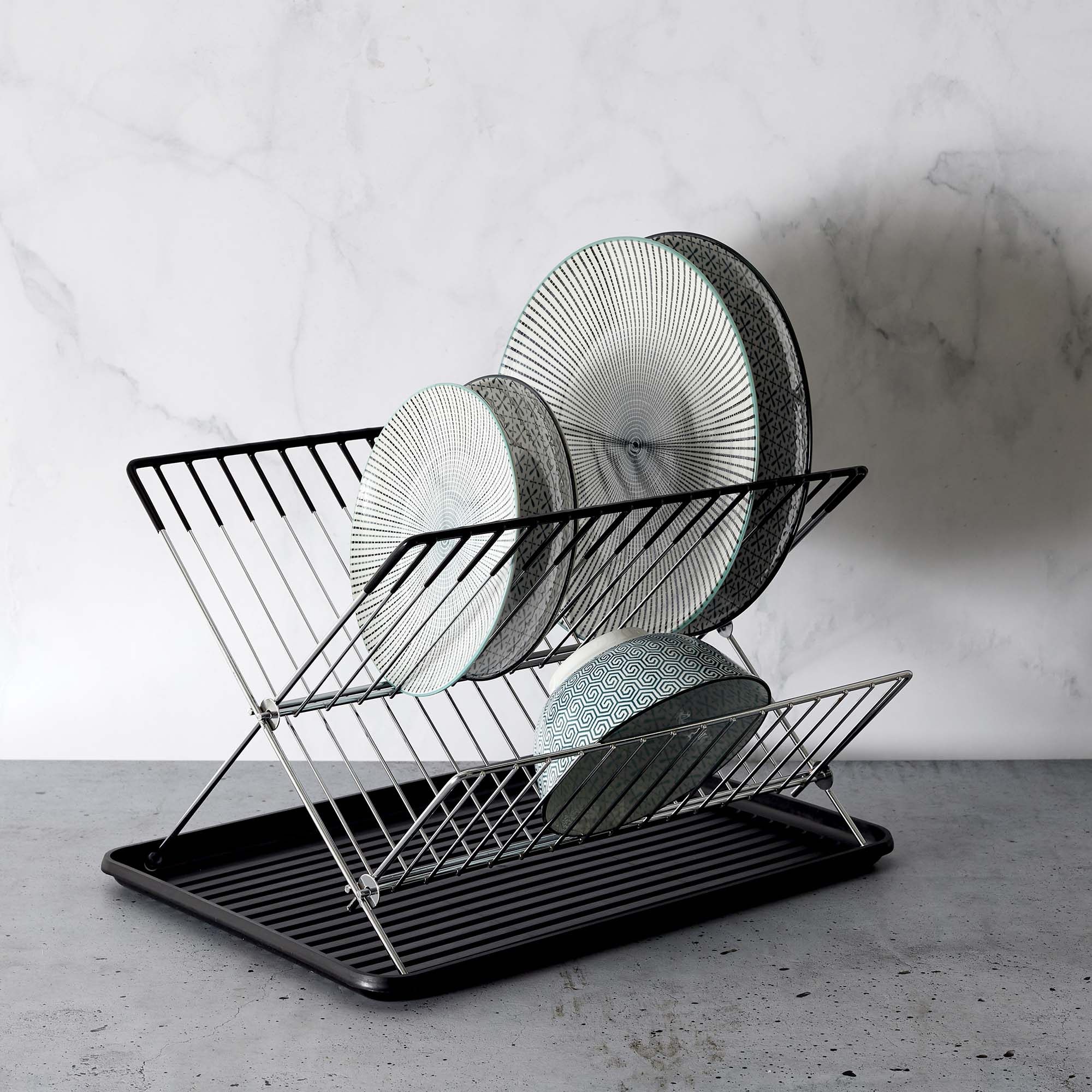 Panier de cuisine noir en acier inoxydable avec comptoir encastré - Chine Égouttoir pour vaisselle et égouttoir pour vaisselle sèche prix