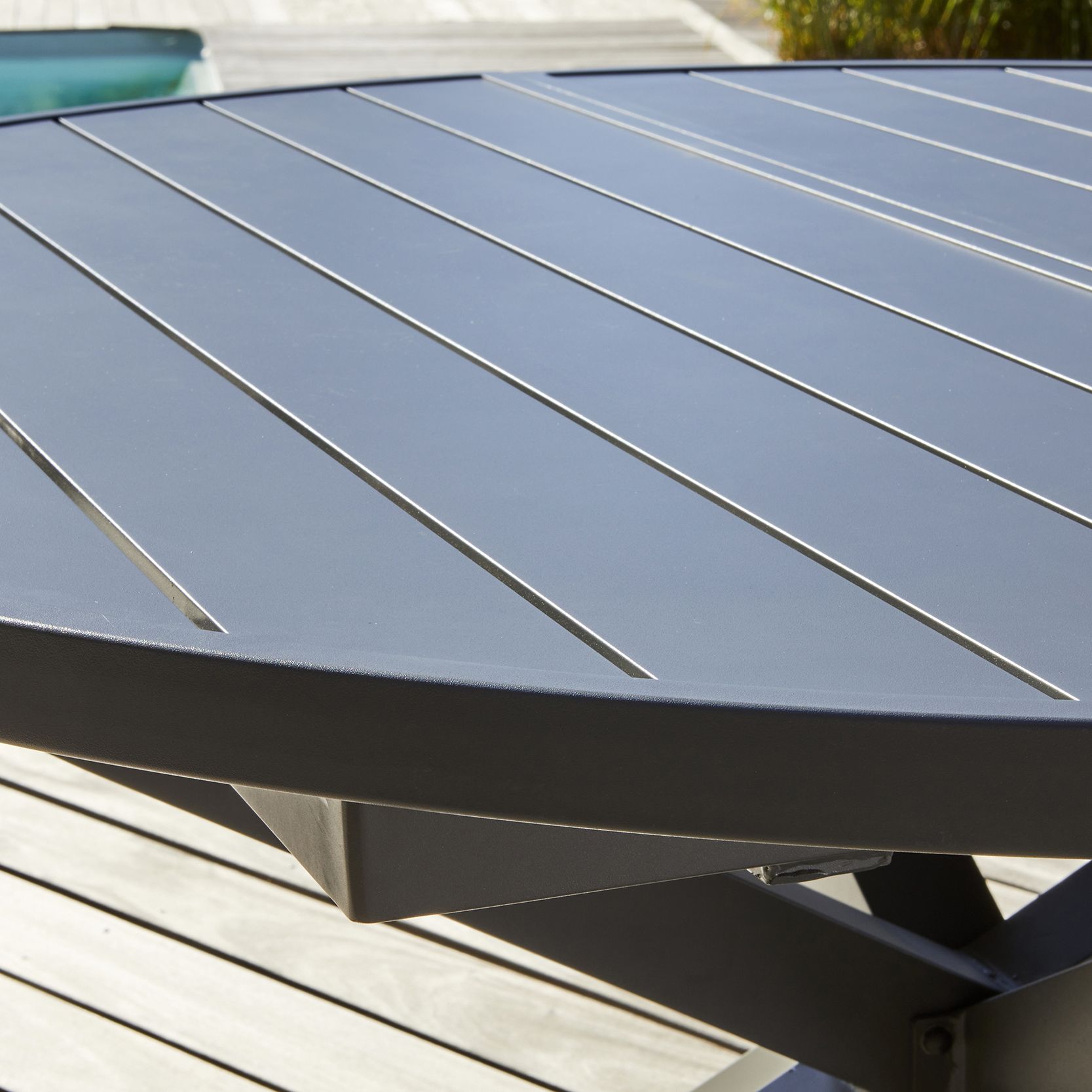 Ensemble table de jardin et fauteuils empilables pelosa (table + 6