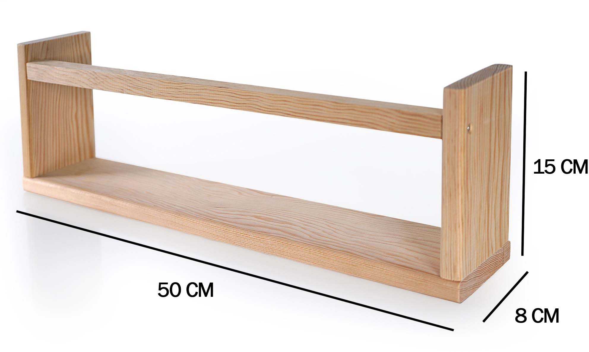 AKTIVE Max Home Etagère Murale, 41x40x11 cm, Max 4 kg, 2 étagères en Bois, Cadre en métal, avec Design en Grille, Noir, pour la décoration, Rangement, Bureau, Chambre à Coucher (18464