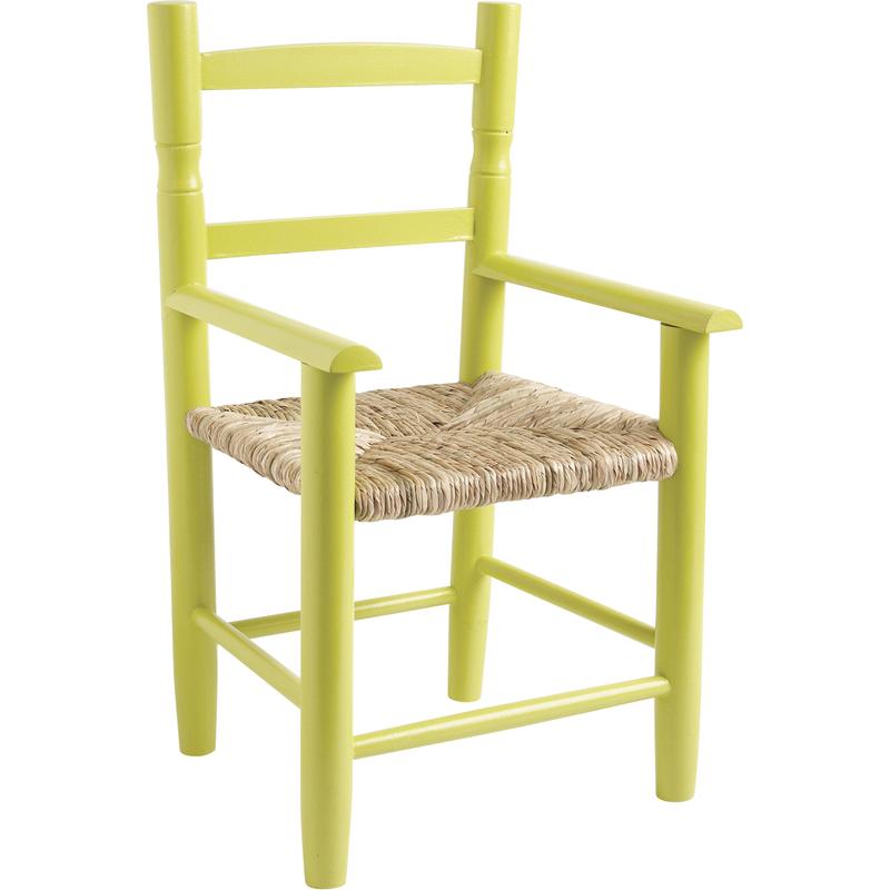 Petit fauteuil avec accoudoirs Juliette bois naturel vernis