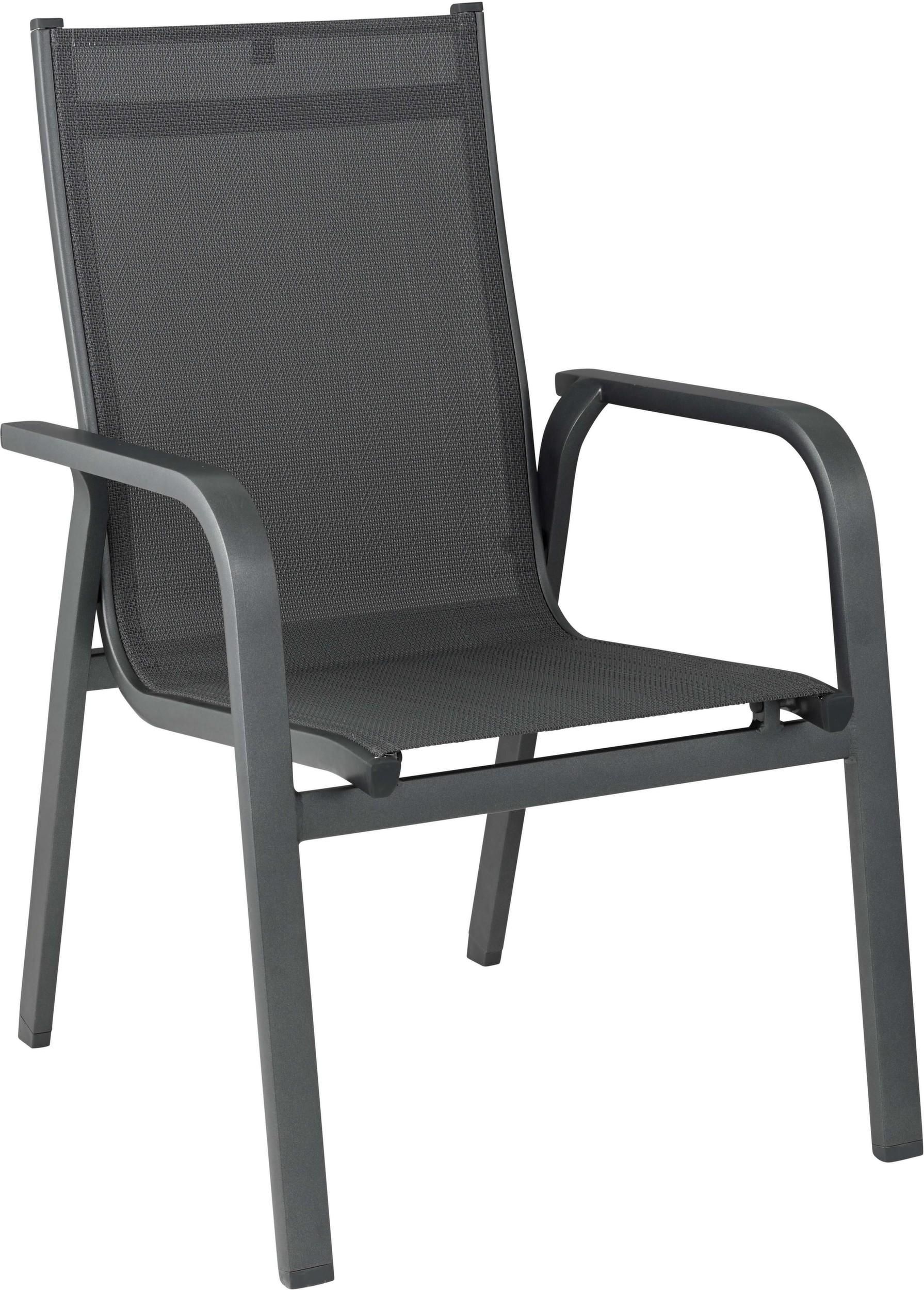 Fauteuil de jardin en aluminium empilable easy (anthracite)